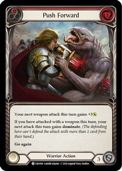 Push Forward (Red) (CRU094) [Crucible of War] 1st Edition Rainbow Foil - Deck Out Gaming
