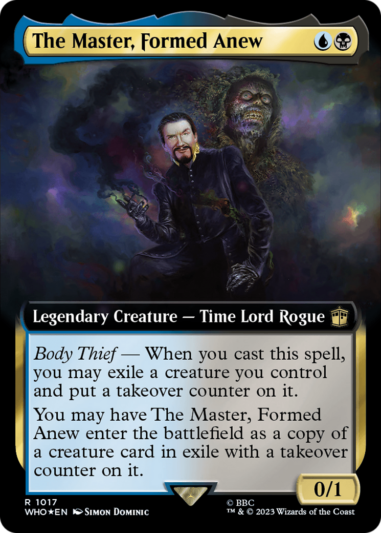 The Master, Formed Anew (Extended Art) (Surge Foil) (1017) [Doctor Who] foil - Deck Out Gaming
