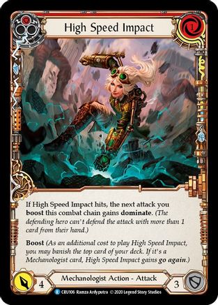 High Speed Impact (Red) (CRU106) [Crucible of War] 1st Edition Rainbow Foil - Deck Out Gaming