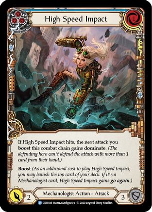 High Speed Impact (Blue) (CRU108) [Crucible of War] Unlimited Edition Rainbow Foil - Deck Out Gaming