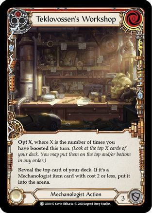 Teklovossen's Workshop (Red) (CRU115) [Crucible of War] Unlimited Edition - Deck Out Gaming
