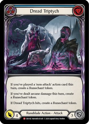 Dread Triptych (CRU142) [Crucible of War] Unlimited Edition Rainbow Foil - Deck Out Gaming