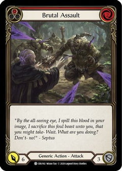 Brutal Assault (Red) (CRU192) [Crucible of War] 1st Edition Rainbow Foil - Deck Out Gaming