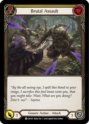 Brutal Assault (Yellow) (CRU193) [Crucible of War] Unlimited Edition - Deck Out Gaming