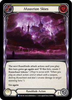 Mauvrion Skies (Yellow) (CRU146) [Crucible of War] 1st Edition Rainbow Foil - Deck Out Gaming