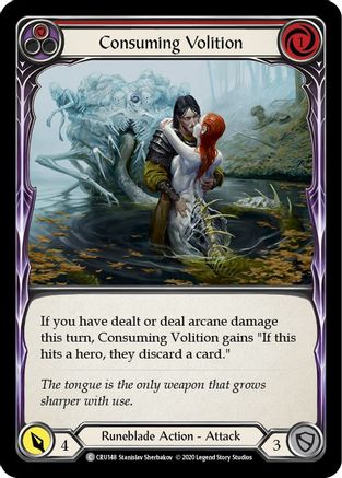 Consuming Volition (Red) (CRU148) [Crucible of War] Unlimited Edition Rainbow Foil - Deck Out Gaming