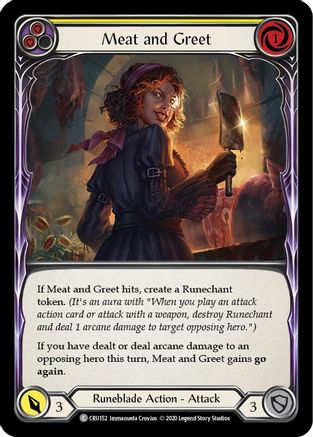 Meat and Greet (Yellow) (CRU152) [Crucible of War] 1st Edition - Deck Out Gaming