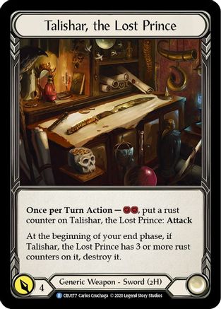 Talishar, the Lost Prince (CRU177) [Crucible of War] Unlimited Edition - Deck Out Gaming