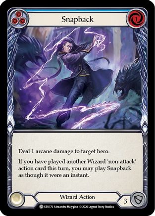 Snapback (Blue) (CRU176) [Crucible of War] 1st Edition Rainbow Foil - Deck Out Gaming