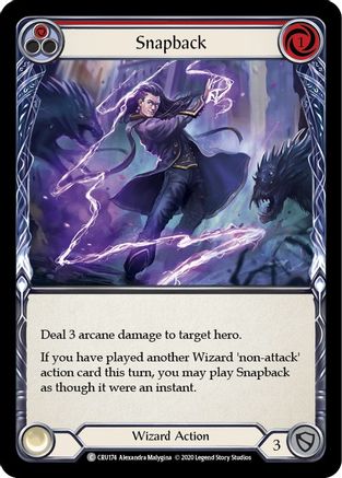 Snapback (Red) (CRU174) [Crucible of War] 1st Edition Rainbow Foil - Deck Out Gaming