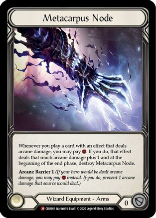Metacarpus Node (CRU161) [Crucible of War] 1st Edition Cold Foil - Deck Out Gaming