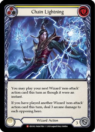 Chain Lightning (CRU162) [Crucible of War] 1st Edition Rainbow Foil - Deck Out Gaming
