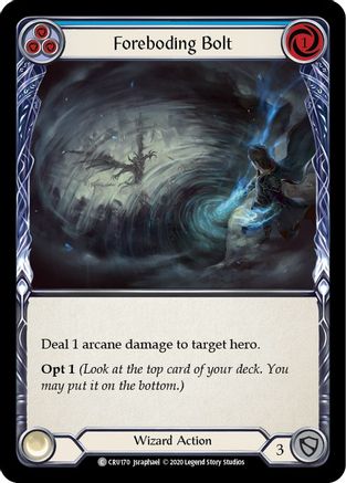 Foreboding Bolt (Blue) (CRU170) [Crucible of War] 1st Edition - Deck Out Gaming
