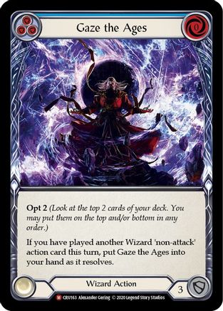 Gaze the Ages (CRU163) [Crucible of War] Unlimited Edition Rainbow Foil - Deck Out Gaming