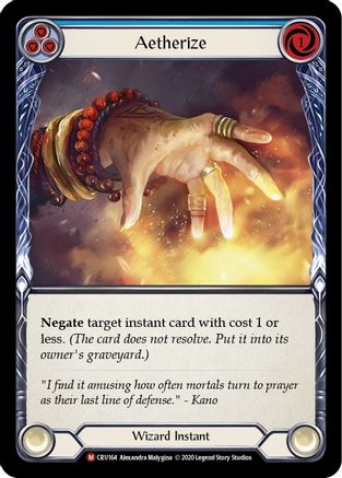 Aetherize (CRU164) [Crucible of War] 1st Edition Rainbow Foil - Deck Out Gaming