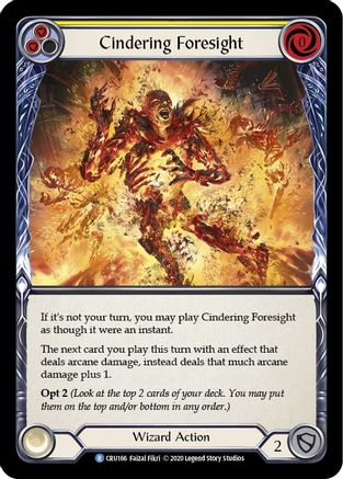 Cindering Foresight (Yellow) (CRU166) [Crucible of War] 1st Edition - Deck Out Gaming