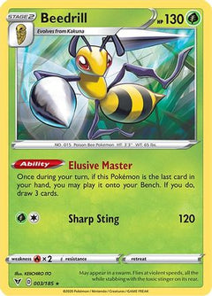 Beedrill (3) [SWSH04: Vivid Voltage] Reverse Holofoil - Deck Out Gaming