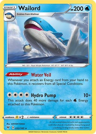 Wailord (32) [SWSH04: Vivid Voltage] Reverse Holofoil - Deck Out Gaming
