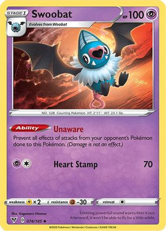 Swoobat (74) [SWSH04: Vivid Voltage] Reverse Holofoil - Deck Out Gaming