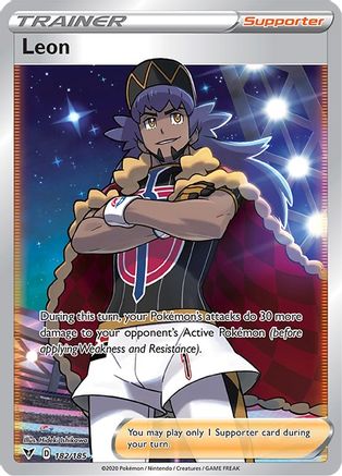 Leon (Full Art) (182) [SWSH04: Vivid Voltage] Holofoil - Deck Out Gaming