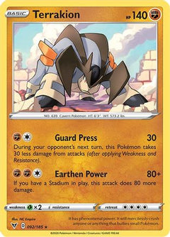 Terrakion (92) [SWSH04: Vivid Voltage] Reverse Holofoil - Deck Out Gaming