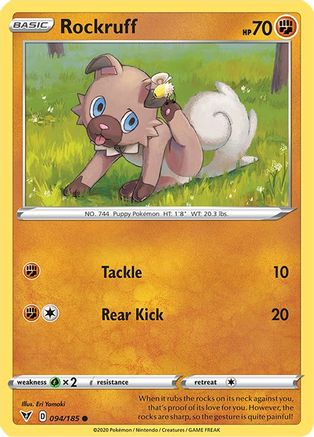 Rockruff (94) [SWSH04: Vivid Voltage] Reverse Holofoil - Deck Out Gaming