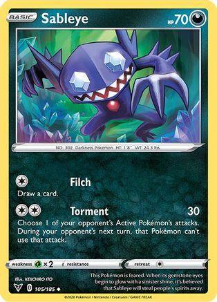 Sableye (105) [SWSH04: Vivid Voltage] Reverse Holofoil - Deck Out Gaming