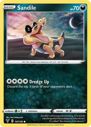 Sandile (107) [SWSH04: Vivid Voltage] Reverse Holofoil - Deck Out Gaming