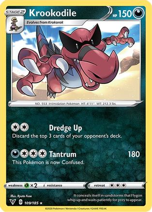 Krookodile (109) [SWSH04: Vivid Voltage] Reverse Holofoil - Deck Out Gaming