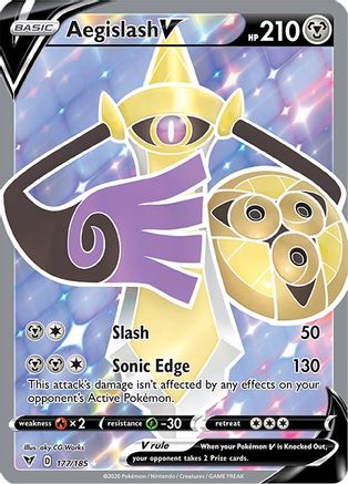 Aegislash V (Full Art) (177) [SWSH04: Vivid Voltage] Holofoil - Deck Out Gaming