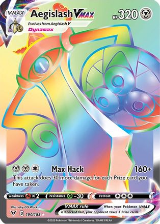 Aegislash VMAX (Secret) (190) [SWSH04: Vivid Voltage] Holofoil - Deck Out Gaming