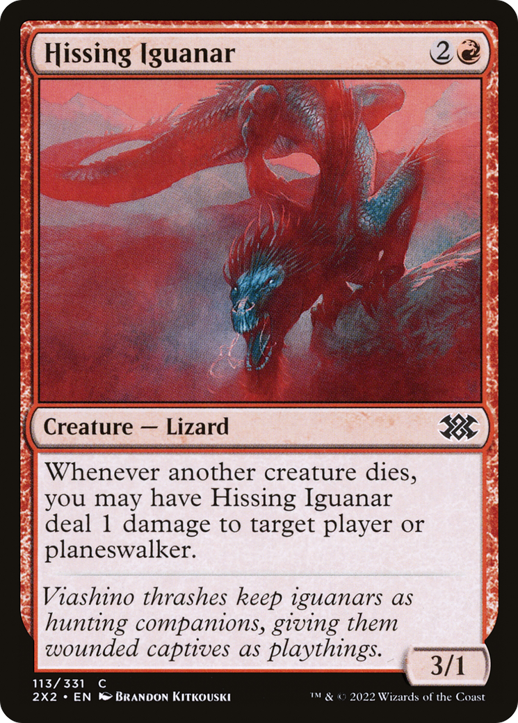 Hissing Iguanar (113) [Double Masters 2022] foil - Deck Out Gaming