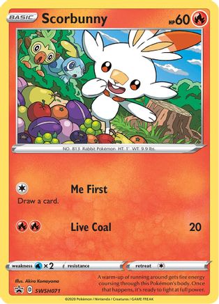 Scorbunny - SWSH071 (SWSH071) [SWSH: Sword & Shield Promo Cards] Holofoil - Deck Out Gaming