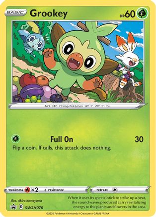 Grookey - SWSH070 (SWSH070) [SWSH: Sword & Shield Promo Cards] Holofoil - Deck Out Gaming