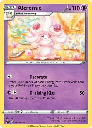 Alcremie - SWSH058 (SWSH058) [SWSH: Sword & Shield Promo Cards] Holofoil - Deck Out Gaming