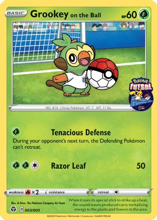Grookey on the Ball - 003/005 (Pokemon Futsal) (3) [Miscellaneous Cards & Products] - Deck Out Gaming