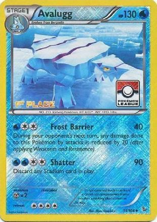 Avalugg - 31/106 (Pokemon League) [1st Place] (31) [League & Championship Cards] Reverse Holofoil - Deck Out Gaming