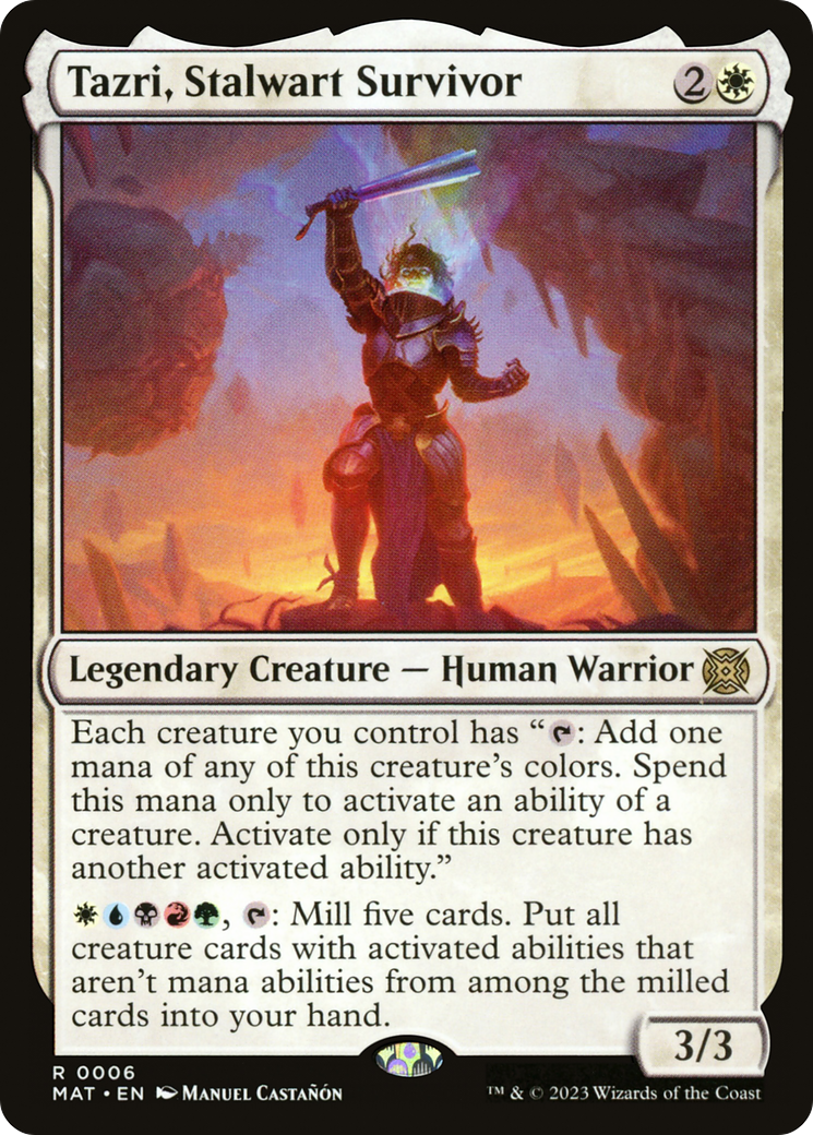 Tazri, Stalwart Survivor (6) [March of the Machine: The Aftermath] foil