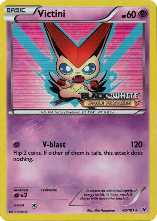 Victini - 43/101 (Prerelease) (43) [Black and White Promos] Holofoil - Deck Out Gaming