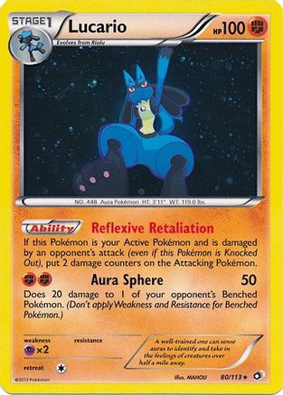 Lucario - 80/113 (Cosmos Holo) (80) [Miscellaneous Cards & Products] Holofoil - Deck Out Gaming