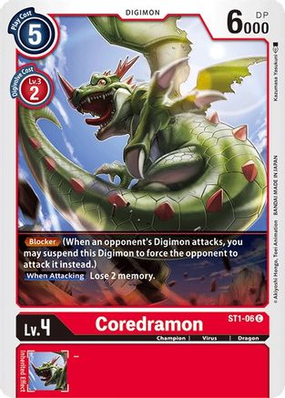 Coredramon (ST1-06) [Starter Deck 01: Gaia Red] - Deck Out Gaming