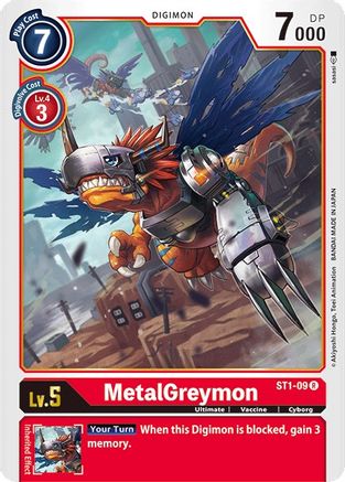 MetalGreymon (ST1-09) [Starter Deck 01: Gaia Red] - Deck Out Gaming