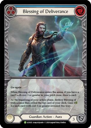 Blessing of Deliverance (Blue) - LGS025 (LGS025) [Flesh and Blood: Promo Cards] - Deck Out Gaming