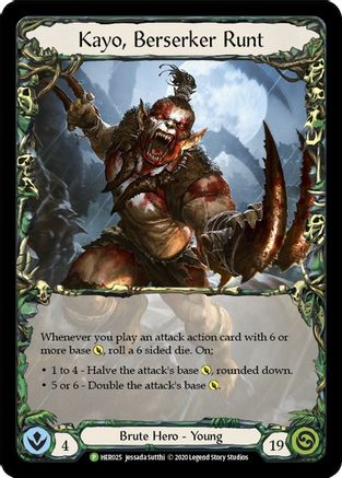 Kayo, Berserker Runt - HER025 (HER025) [Flesh and Blood: Promo Cards] Cold Foil - Deck Out Gaming