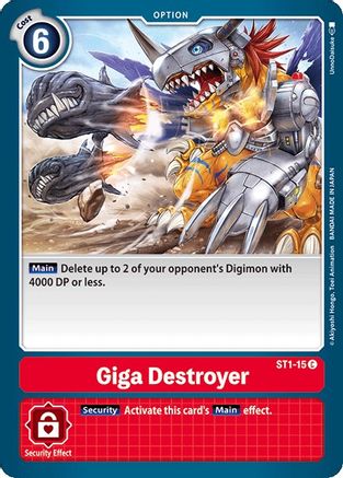 Giga Destroyer (ST1-15) [Starter Deck 01: Gaia Red] - Deck Out Gaming