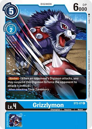 Grizzlymon (ST2-07) [Starter Deck 02: Cocytus Blue] - Deck Out Gaming