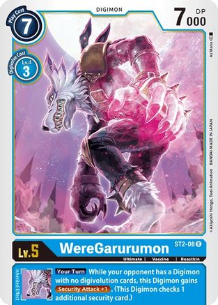 WereGarurumon (ST2-08) [Starter Deck 02: Cocytus Blue] - Deck Out Gaming