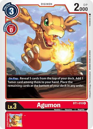 Agumon - BT1-010 (BT1-010) [Release Special Booster] - Deck Out Gaming