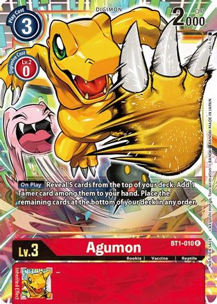 Agumon - BT1-010 (Dash Pack Ver. 1.0) (BT1-010) [Release Special Booster] Foil - Deck Out Gaming