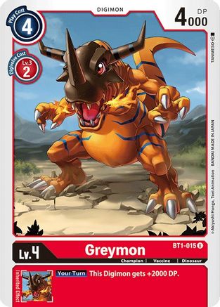 Greymon - BT1-015 (BT1-015) [Release Special Booster] - Deck Out Gaming